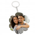 Flower Shaped Acrylic Photo Keychain