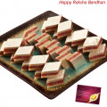 Anjir Dryfruit Katli and Free Greeting Card (Rakhi & Tika NOT Included)