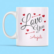 Mug N Message - Love You Personalized Mug, Teddy 6 inch, Messages in a Bottle & Card