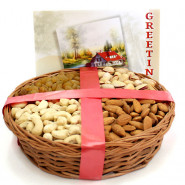 Assorted Dryfruits Basket and Card