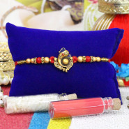 Designer Ganesha Rakhi with Fancy Beads