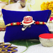 Stylish BHAI Rakhi with Pearls & Beads