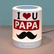Personalized I Love U Papa Bluetooth LED Speaker and Card
