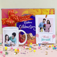 Awesome Love - Cadbury Celebrations, Custom Couples Name Personalized White Mug and Personalized Birthday Card