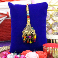 Antique Finish Lumba with Multi Hued Beads