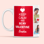 Keep Calm and Be My Valentine Personalized Mug & Valentine Greeting Card