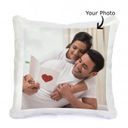 Classic Love - Happy Birthday Personalized Photo Cushion, Happy Birthday Personalized Photo Mug and Card