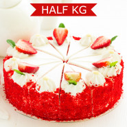 Red Velvet Cheese Cake 1/2 Kg and Card