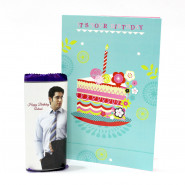 Cadbury Dairy Milk Fruit & Nut in Personalized Happy Birthday Wrapper & Card