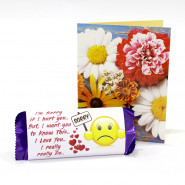 Cadbury Dairy Milk Fruit & Nut in Personalized I Am Sorry Wrapper & Card
