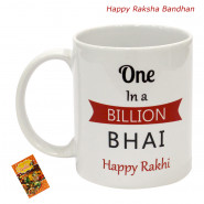 One in a Billion Bhai Happy Rakhi Mug (Rakhi & Tika NOT Included)