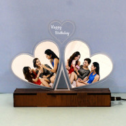 Happy Birthday Personalized LED Photo Frame and Card