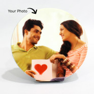 Personalized Round Led with Photo & Card