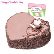 Chocolate Heart Cake - Chocolate Heart Cake 1 Kg and Card
