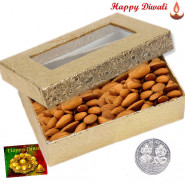 Almond Box 200 gms - Almonds with Laxmi-Ganesha Coin