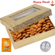 Almond Box 800 gms - Almonds with Laxmi-Ganesha Coin