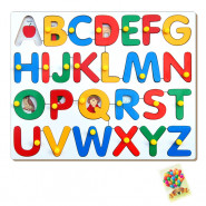 Alphabet Picture Tray with Knob