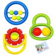 Little's Baby Rattle - Flower, Car and Ball