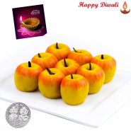Badam Apple with Laxmi-Ganesha Coin