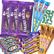 Assorted 15 Cadbury Chocolate Bars and Card