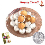 Dryfruit Kachori - Dryfruit Kachori (10 Pcs) Pack with Laxmi-Ganesha Coin