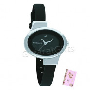 Fastrack Watch Gray Dial and Card
