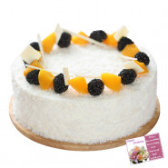 Five Star Bakery - White Forest Cake 1 kg and Card