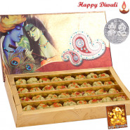 Sitafal Delight - Kaju Sitafal 500 gms with Laxmi-Ganesha Coin