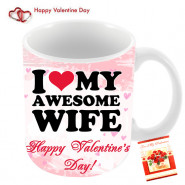 I Love My Awesome Wife Valentines Day Personalized Mug & Valentine Greeting Card