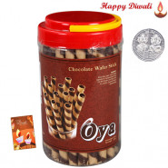 Oya Choco Roll - Oya Premium Choco Rolls with Laxmi-Ganesha Coin