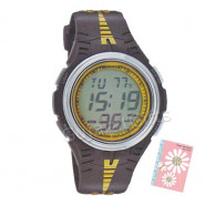 Sonata Digital Watch Black & Yellow Strap