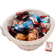 Truffle Basket - Truffle Chocolate 300 gms in Decorative Basket and Card