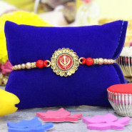 Ik Onkar Rakhi with Diamonds & Beads