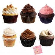 Flavored Treat - 6 Assorted Cupcakes and Card