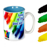 Colored Mugs and Card
