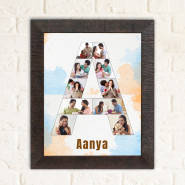 Personalized Alphabet Letter Photo Collage Frame and Card