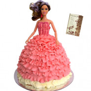 Fancy Doll Cake 2 Kg & Card