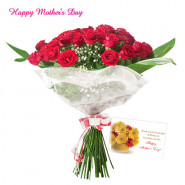 Bunch of Red Roses - Bunch of 30 Red Roses and Card