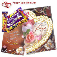 Love You - Valentine Musical Greeting Card + 5 Assorted Chocolates
