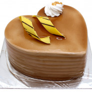 Butter Scotch Heart Shape Cake 1 Kg + Card