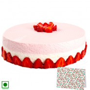 Strawberry Delight (Eggless) 1 Kg + Card