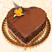 Chocolate Heart Shape Cake 1 Kg + Card