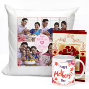 Personalised Cushion & Mug For Mothers Day - Happy Mothers Day Personalized Cushion, Happy Mothers Day Personalized Mug and Card