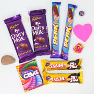 Simply Chocolaty - 2 Perk, 2 Five Star, Gems, 2 Dairy Milk & Card