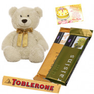 Tempted Teddy - Teddy 10 inch, 2 Temptations, Toblerone & Card