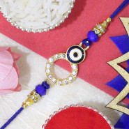Designer "Evil Eye" Rakhi with Diamond Studded Dial