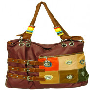 Multicolor Designer Brown Handbag (10 inch by 13inch)