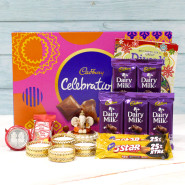 Special Celebrations - Cadbury Celebrations, 5 Dairy Milk, 2 Five Star, 2 Kit Kat, Ganesh Idol with 4 Golden Diyas and Laxmi-Ganesha Coin