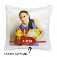 Coolest (Choose Relation) Ever Personalized Photo Cushion & Card