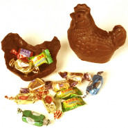 Chocolate Hen Filled with Goodies